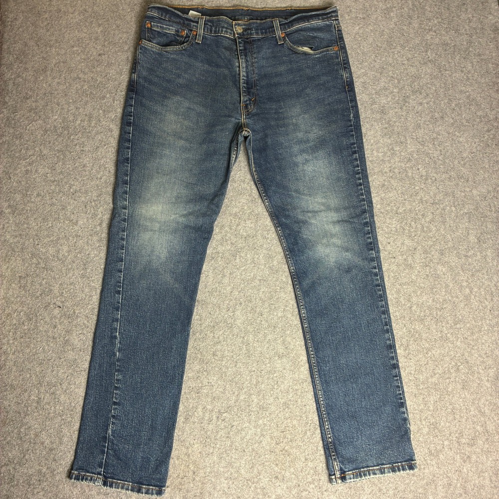 Levis 511 Jeans Men's 37x31 Blue Medium Wash Denim Straight Leg Pants Cotton